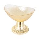 PRESENTOIR VERRE AVEC PIED PLASTIQUE OR 21X15 CM 