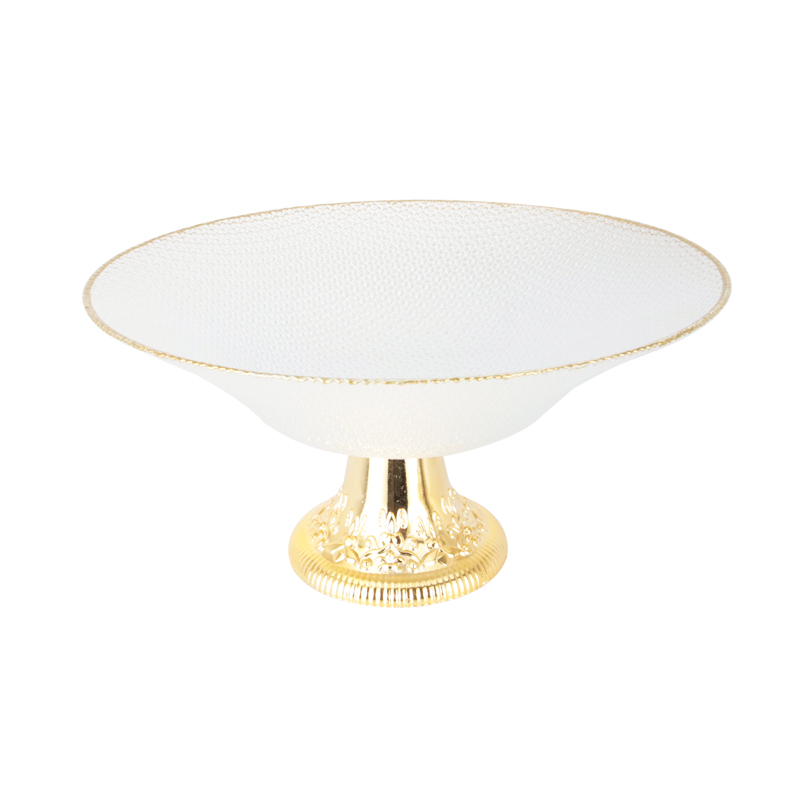 PRESENTOIR VERRE AVEC PIED PLASTIQUE OR 30X16CM 