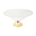 PRESENTOIR VERRE AVEC PIED PLASTIQUE OR 30X16CM 