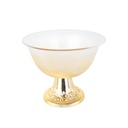 PRESENTOIR VERRE AVEC PIED PLASTIQUE OR 20X16CM 