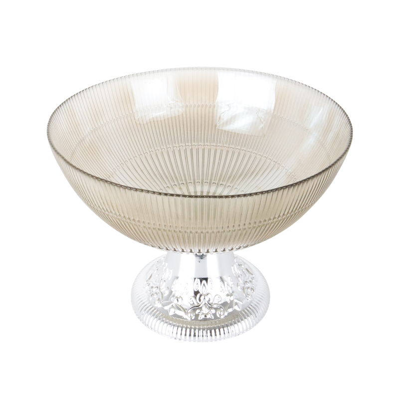 PRESENTOIR VERRE AVEC PIED PLASTIQUE OR 20X16CM 