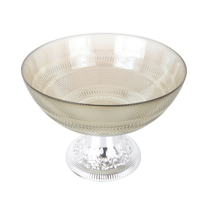 PRESENTOIR VERRE AVEC PIED PLASTIQUE OR 20X16CM 