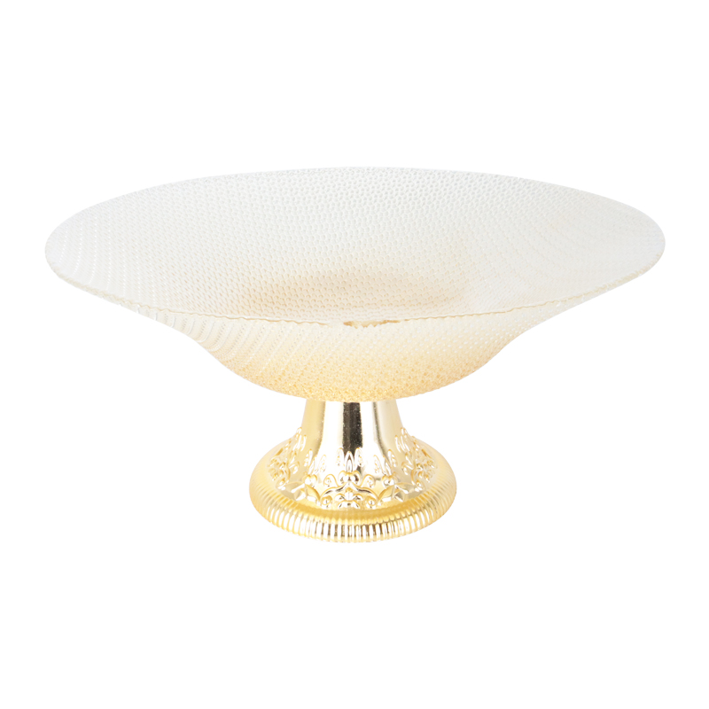 PRESENTOIR VERRE AVEC PIED PLASTIQUE OR 30X15CM 