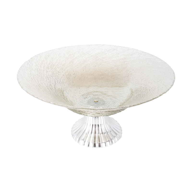 PRESENTOIR VERRE AVEC PIED PLASTIQUE OR 30X16CM 