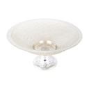 PRESENTOIR VERRE AVEC PIED PLASTIQUE OR 30X16CM 