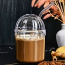 GOBELET CRYSTAL AVEC PAILLE 400 ML TRANSPARENT