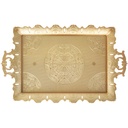PLATEAU DECO PLASTIQUE 52X32 CM MODELE OR