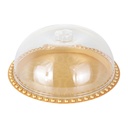 BOITE A GATEAU PLASTIQUE AVEC COUVERCLE TRANSPARENT 29X12 CM MODELE OR