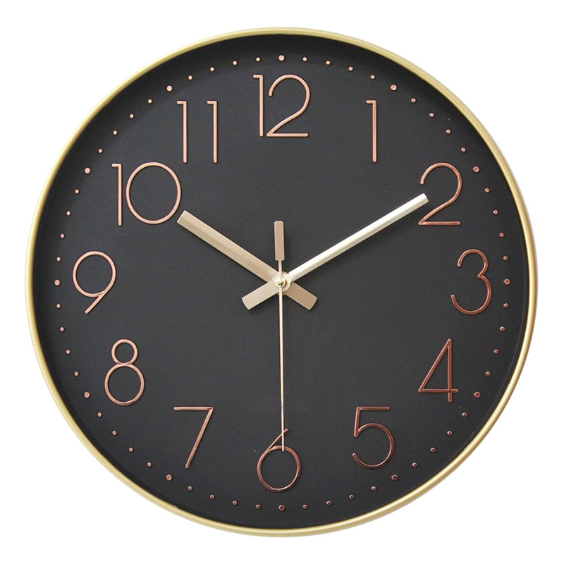 Horloge murale déco 29 cm Noir