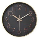 Horloge murale déco 29 cm Noir