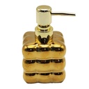 DISTRIBUTEUR SAVON CERAMIQUE 13 CM MIX OR / ARGENT