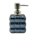 DISTRIBUTEUR SAVON CERAMIQUE 14 CM MIX BLEU / BLANC