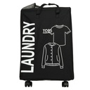 PANIER A LINGE AVEC ROULETTE 39X25X61 CM NOIR