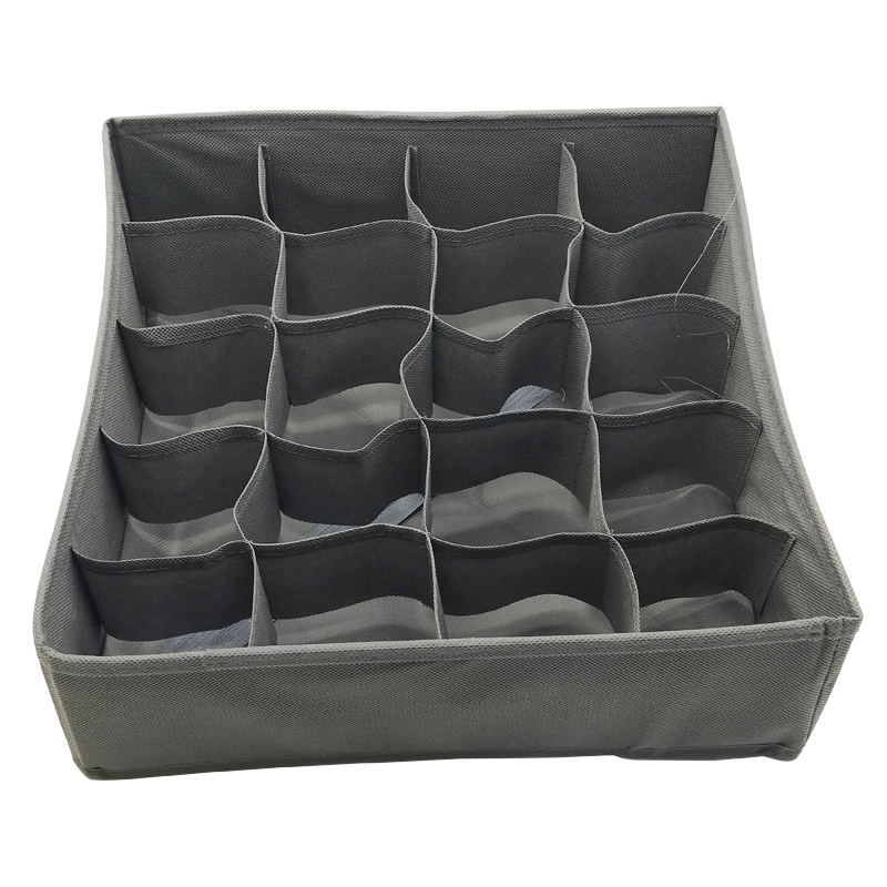 RANGEMENT VETEMENTS 32X32X10 CM MIX GRIS / BEIGE