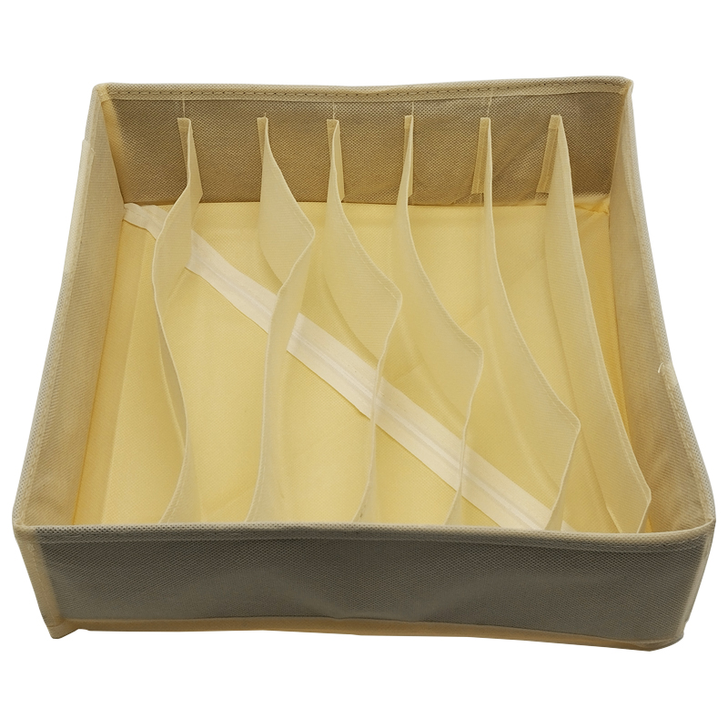 RANGEMENT VETEMENTS 32X32X10 CM MIX GRIS / BEIGE
