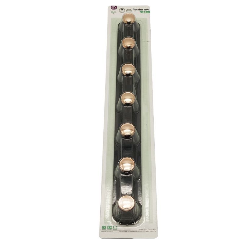 PORTE MANTEAU ADHESIF 6 POSITIONS 40 CM NOIR