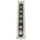 PORTE MANTEAU ADHESIF 6 POSITIONS 40 CM NOIR
