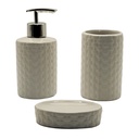 SET SALLE DE BAIN CERAMIQUE 3 PIECES MIX BLANC / MARRON
