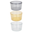 POT EN CRYSTAL PLASTIQUE TRANSPARENT AVEC COUVERCLE 9,5 X 5,5 CM MIX MAT/TRANSPARENT/OR