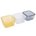 POT EN CRYSTAL PLASTIQUE TRANSPARENT AVEC COUVERCLE 9,5 X 5,5 CM MIX MAT/TRANSPARENT/OR