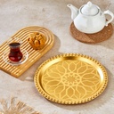 PLATEAU DECO PLASTIQUE 29 CM MODELE OR