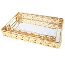 SET 2 PLATEAUX DECO METAL RECTANGULAIRE 28*19 &amp; 35*25 CM MODELE OR