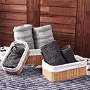 SET 3 PANIERS RECTANGULAIRE EN BAMBOO 28x18x12 cm / 24x15x10 cm / 20x10x8 cm 