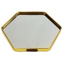 PLATEAU DECO METAL FORME OCTOGONE  "HOME"  28X28 CM MODELE OR
