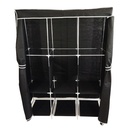 PENDERIE XXL METAL + POLYESTER 175X130X45 CM COULEUR NOIR