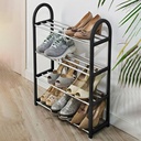 RANGE CHAUSSURES 5 NIVEAUX PLASTIQUE + METAL 74x42x19 cm