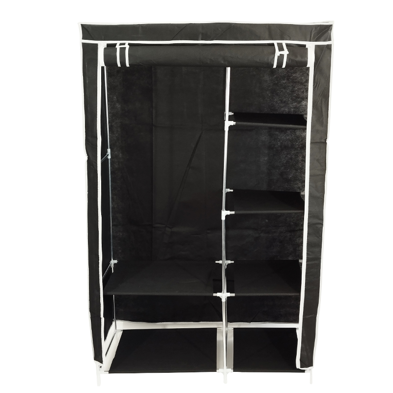 PENDERIE METAL + POLYESTER 175X105X45 CM COULEUR NOIR