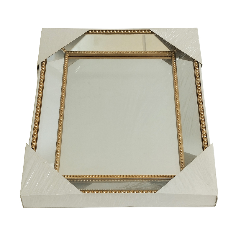 MIRROIR DECO PLASTIQUE 43X53 CM MODELE OR