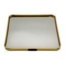 PLATEAU DECO METAL FORME CARRE  29X29 CM MODELE OR