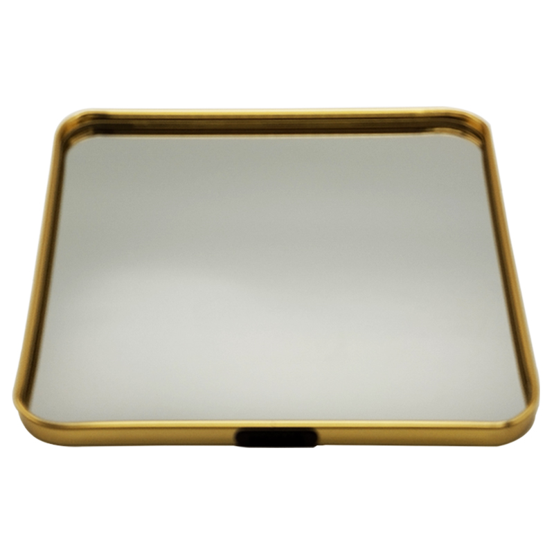 PLATEAU DECO METAL FORME CARRE  35X35 CM MODELE OR