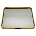PLATEAU DECO METAL FORME CARRE  35X35 CM MODELE OR