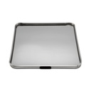 PLATEAU DECO METAL FORME CARRE  20X20 CM MODELE ARGENT