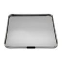 PLATEAU DECO METAL FORME CARRE  25X25 CM MODELE ARGENT