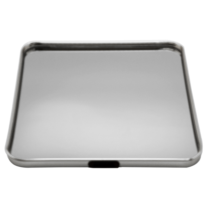 PLATEAU DECO METAL FORME CARRE  29X29 CM MODELE ARGENT