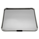 PLATEAU DECO METAL FORME CARRE  29X29 CM MODELE ARGENT