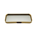 PLATEAU DECO METAL FORME RECTANGULAIRE  30X10 CM MODELE OR