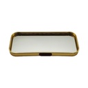 PLATEAU DECO METAL FORME RECTANGULAIRE  35X12 CM MODELE OR