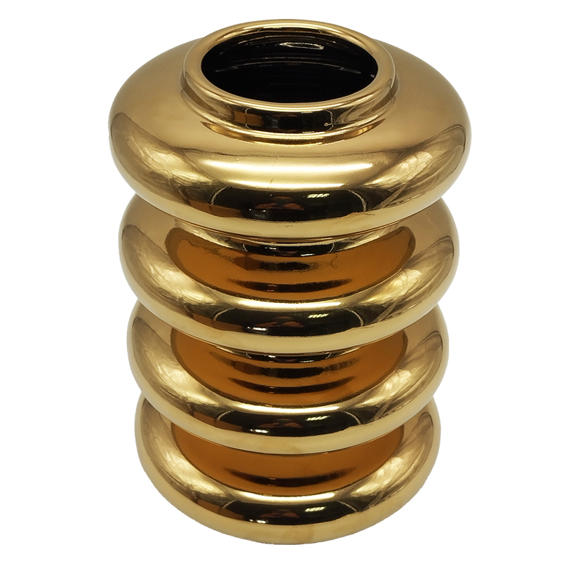 VASE CERAMIQUE 20X13,5 CM COULEUR OR