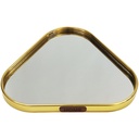 PLATEAU DECO METAL FORME TRIANGLE "HOME" 32X32 CM MODELE OR