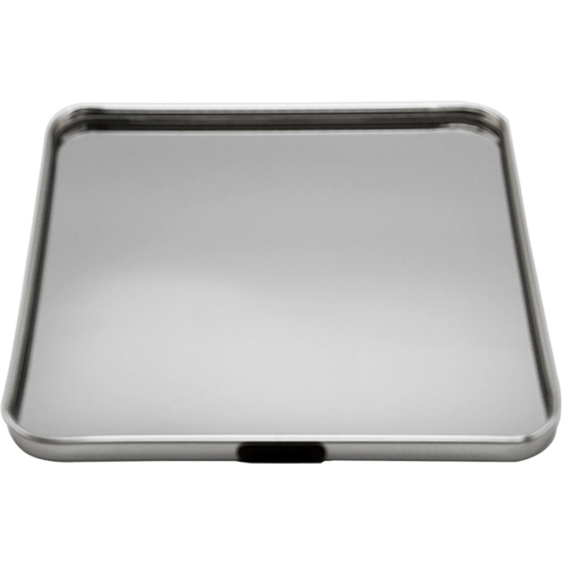 PLATEAU DECO METAL FORME CARRE "HOME" 35X35 CM MODELE ARGENT