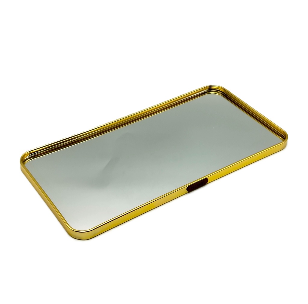 PLATEAU DECO METAL FORME RECTANGULAIRE 40X20 CM MODELE OR