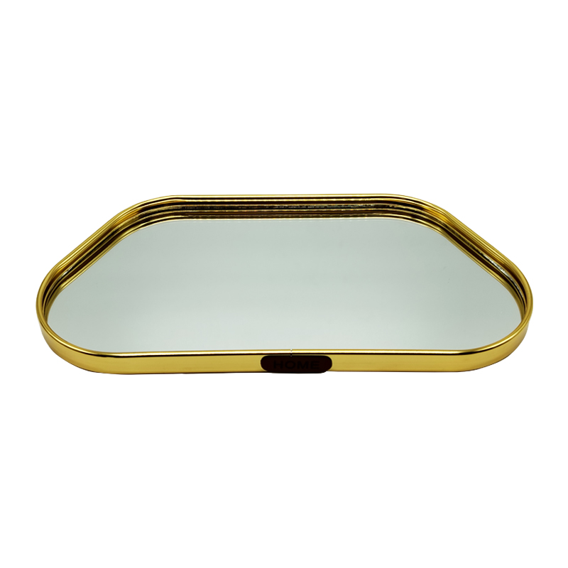PLATEAU DECO METAL FORME NUAGE 35X18 CM MODELE OR