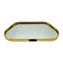 PLATEAU DECO METAL FORME NUAGE 35X18 CM MODELE OR