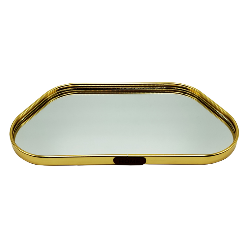PLATEAU DECO METAL FORME NUAGE 40X21 CM MODELE OR