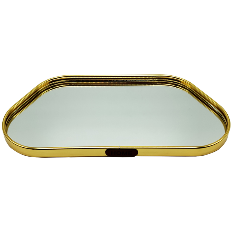PLATEAU DECO METAL FORME NUAGE 44X24 CM MODELE OR