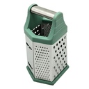 RAPE INOX 20X12,5 CM 6 FACES COULEUR POIGNEE VERT